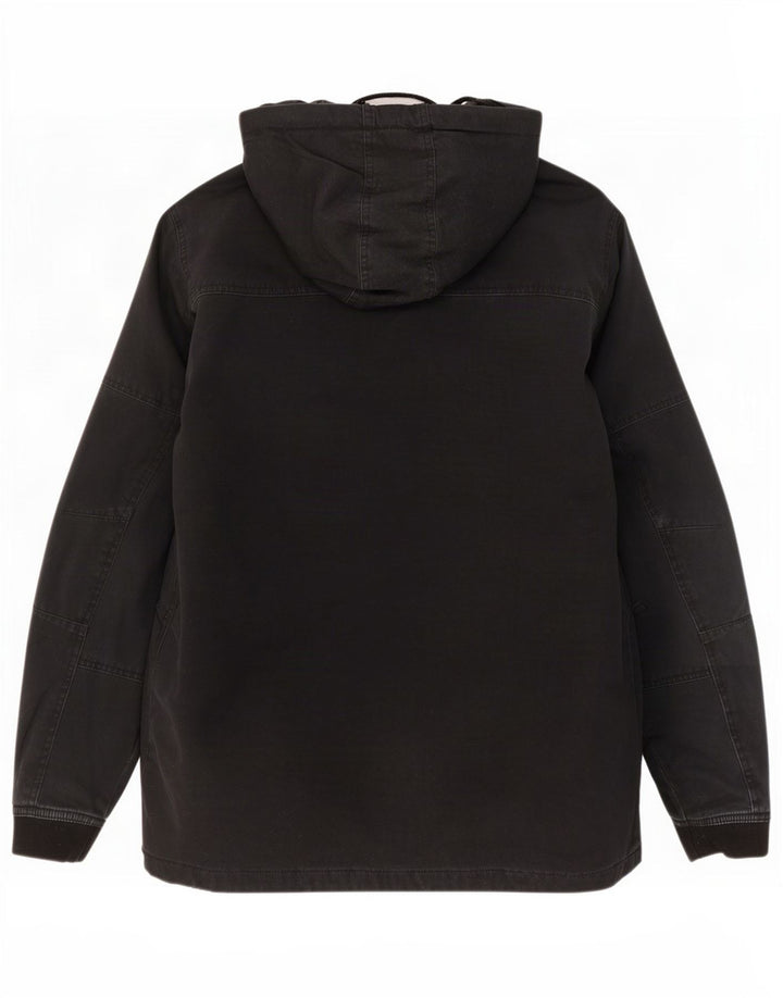Jaqueta Parka masculina Hurley com capuz Reino Unido 36 pequeno algodão preto