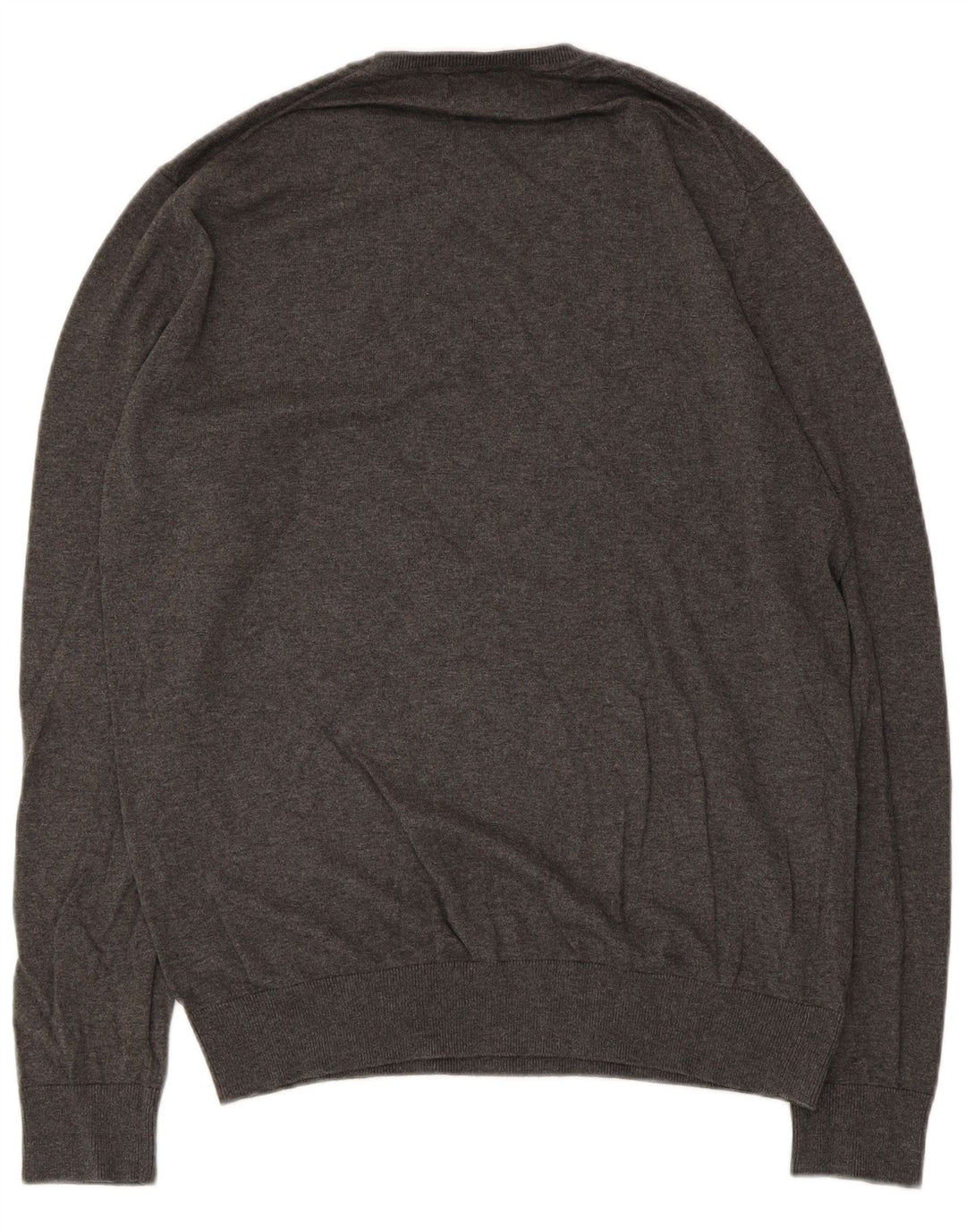 Suéter masculino Zara com gola redonda, grande algodão cinza