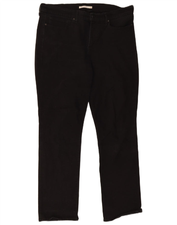 Calça jeans feminina LEVI'S 314 Shaping Straight W33 L30 preta
