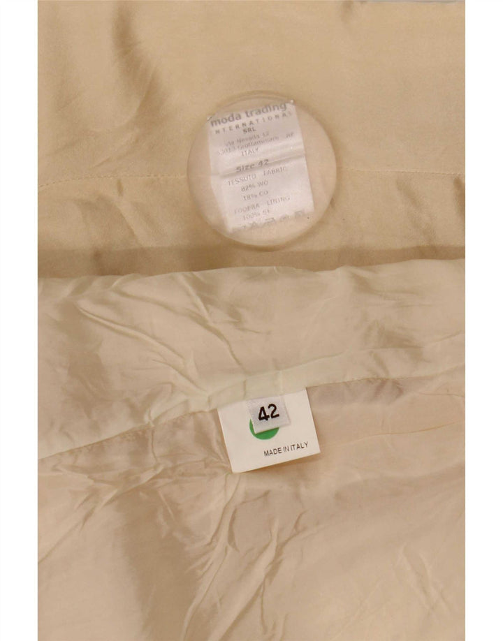 Conjunto de saia feminina Mila Schon de 2 peças IT 42 médio W26 lã bege