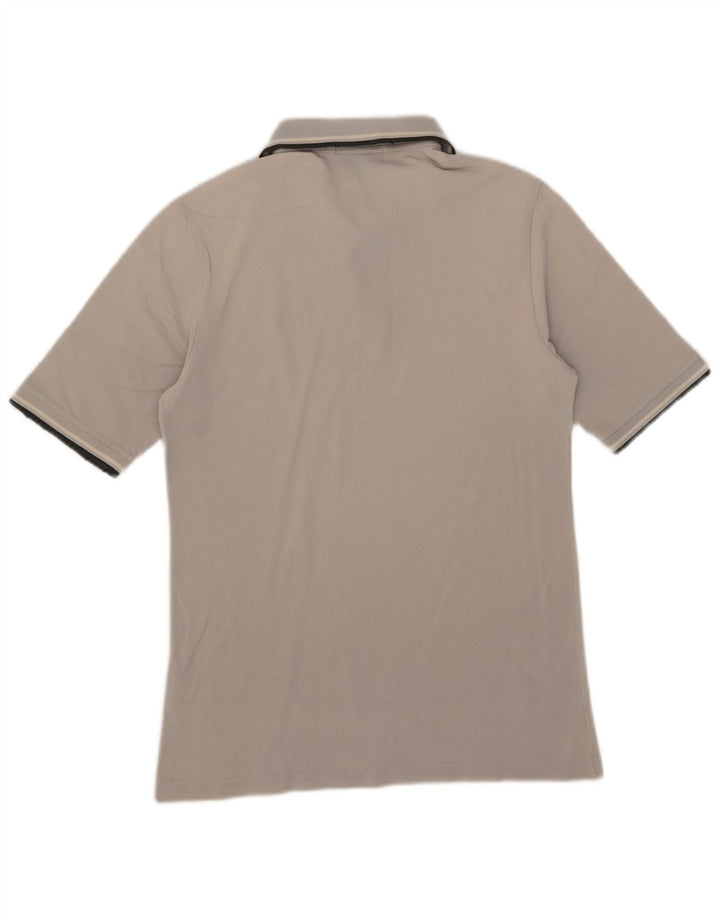 Camisa polo masculina Fred Perry pequena listrada cinza de algodão