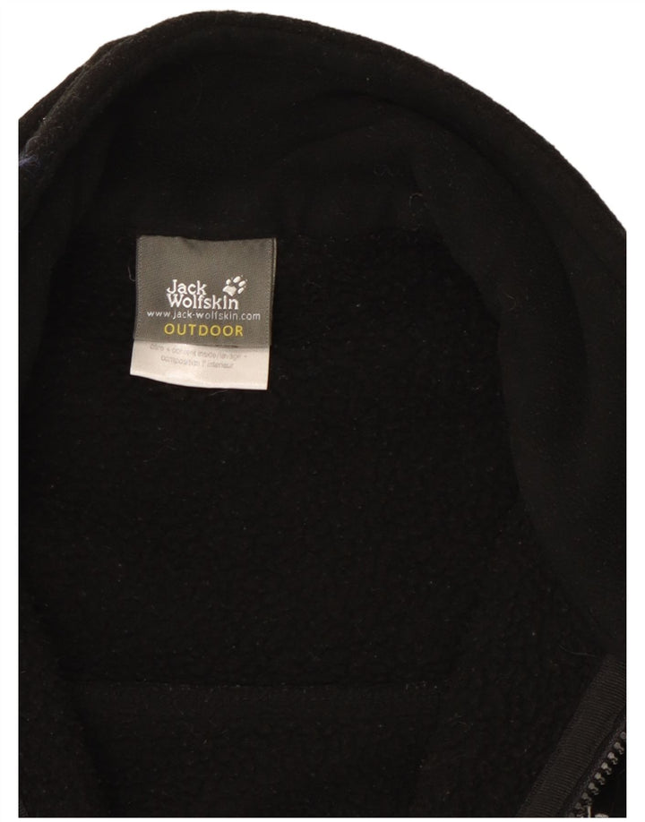 Jaqueta de lã feminina Jack Wolfskin Reino Unido 12/14 poliéster preto médio