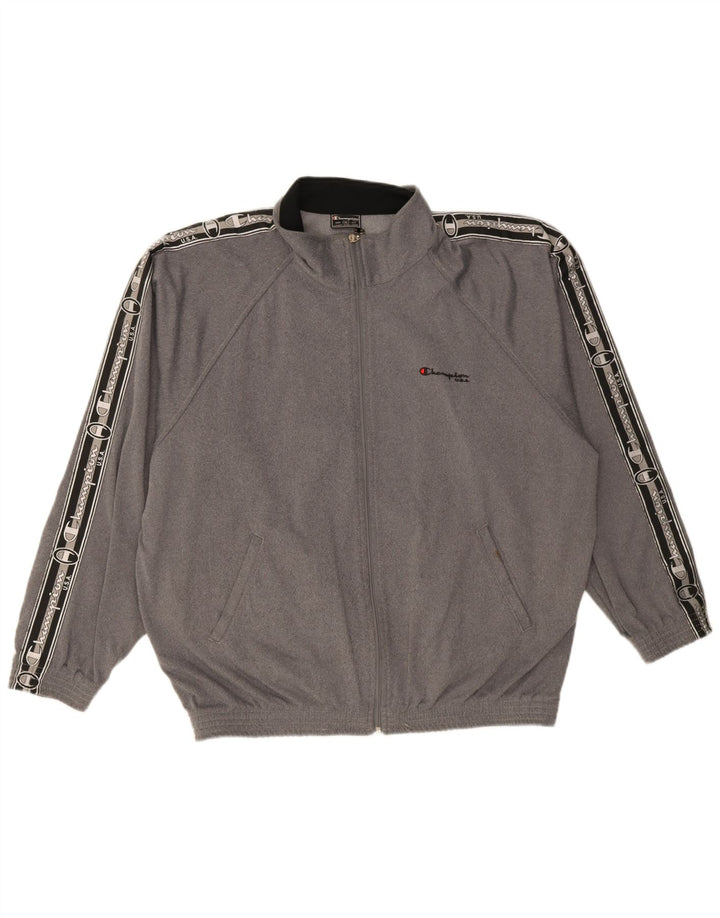 Jaqueta masculina Champion Graphic Tracksuit XL cinza Colourblock poliéster
