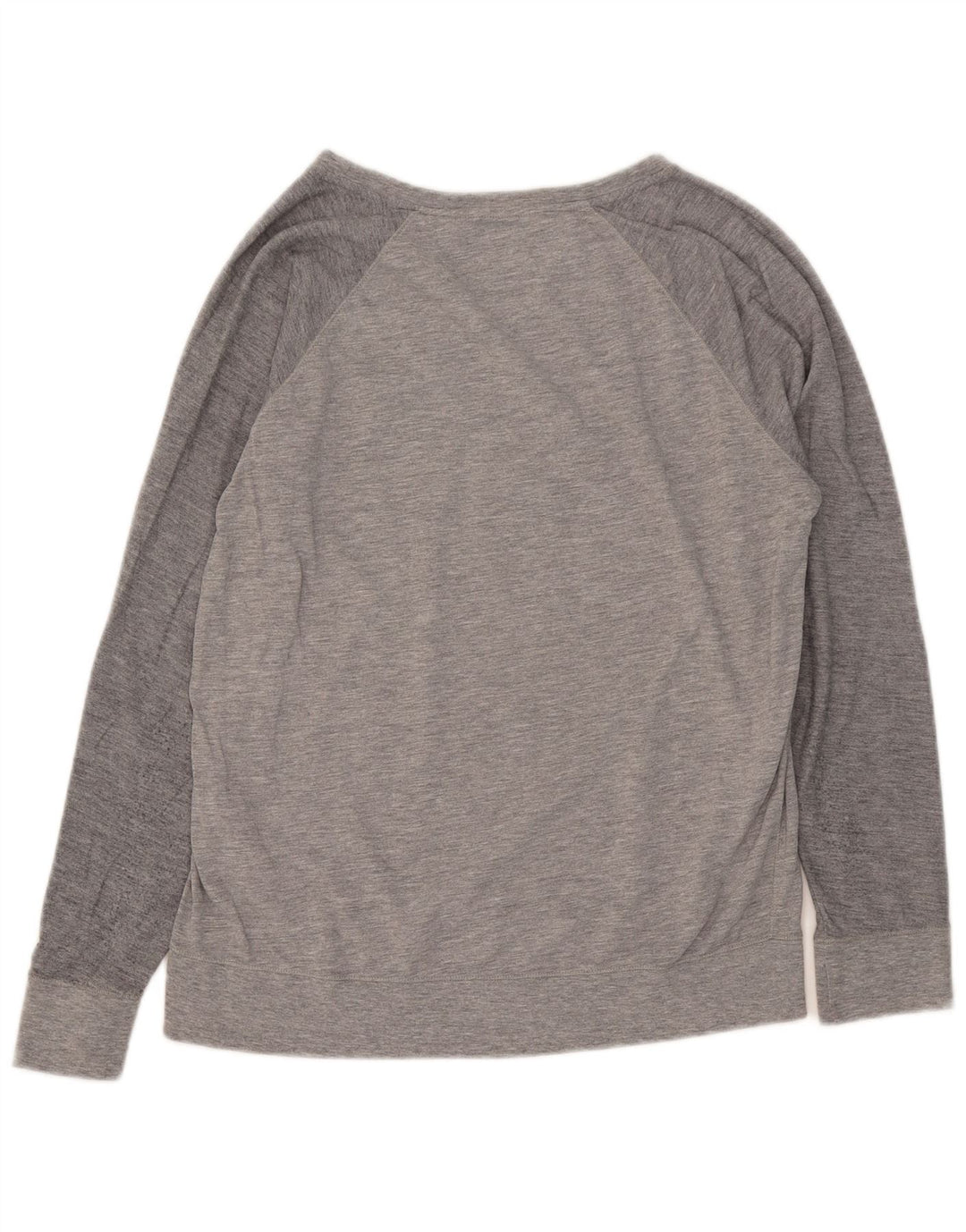 Tommy Hilfiger Top gráfico feminino manga comprida Reino Unido 14 algodão cinza médio
