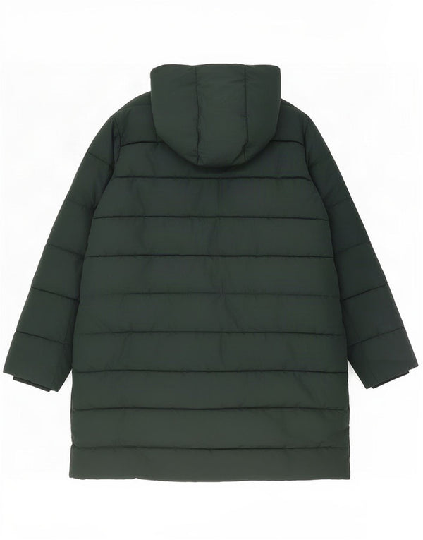 Casaco acolchoado com capuz feminino Hobbs UK 14 grande poliéster verde