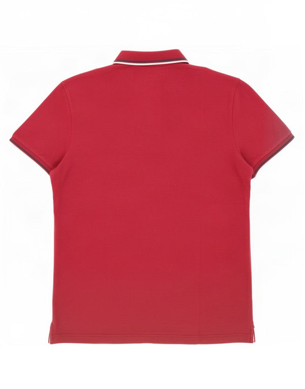 Camisa polo masculina Diadora XL Borgonha listrada de algodão