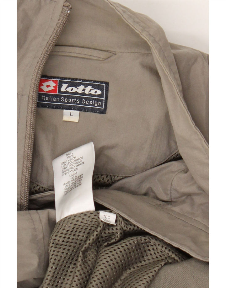 Jaqueta bomber masculina Lotto UK 40 grande nylon cinza