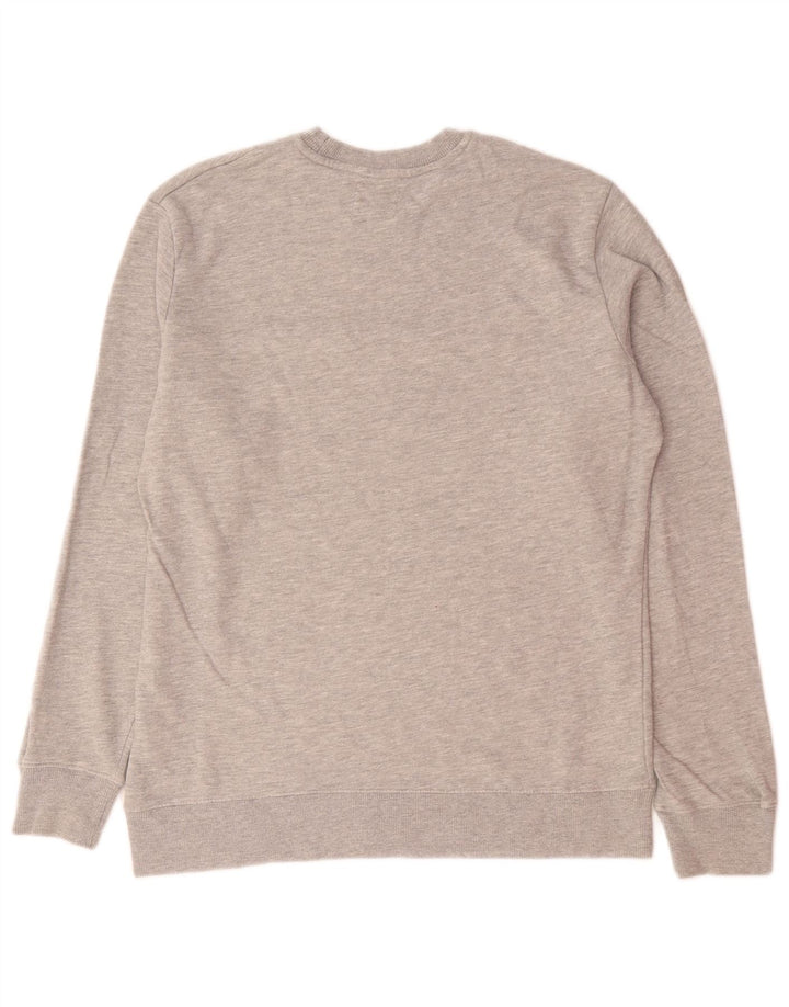 Champion moletom gráfico masculino jumper médio cinza algodão manchado