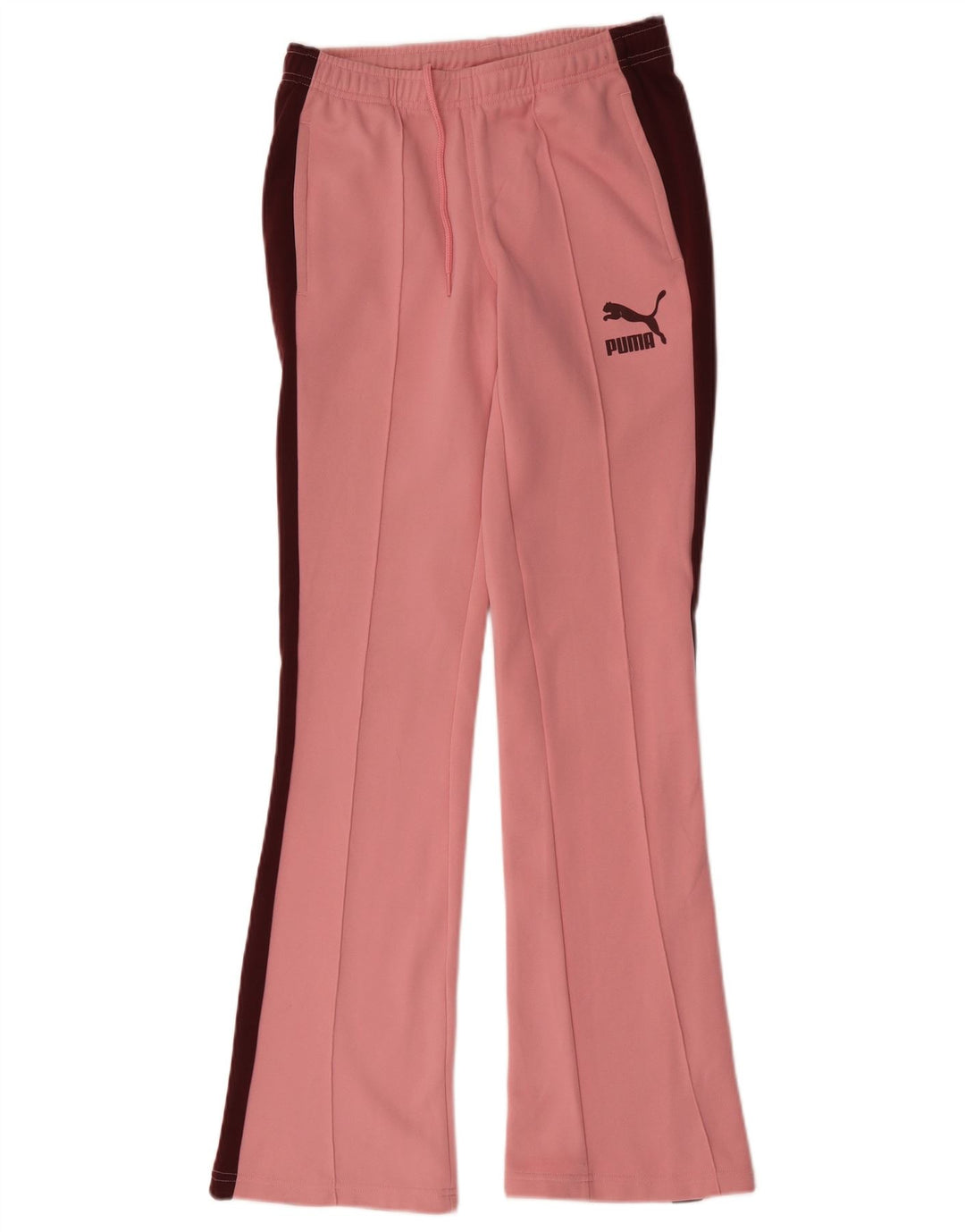 Calça de treino feminina Puma UK 10 poliéster colorblock rosa pequeno