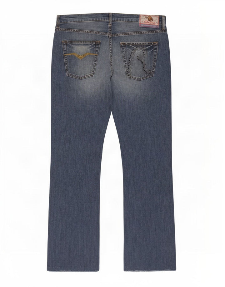 Replay Jeans Bootcut Feminino W32 L34 Azul Algodão