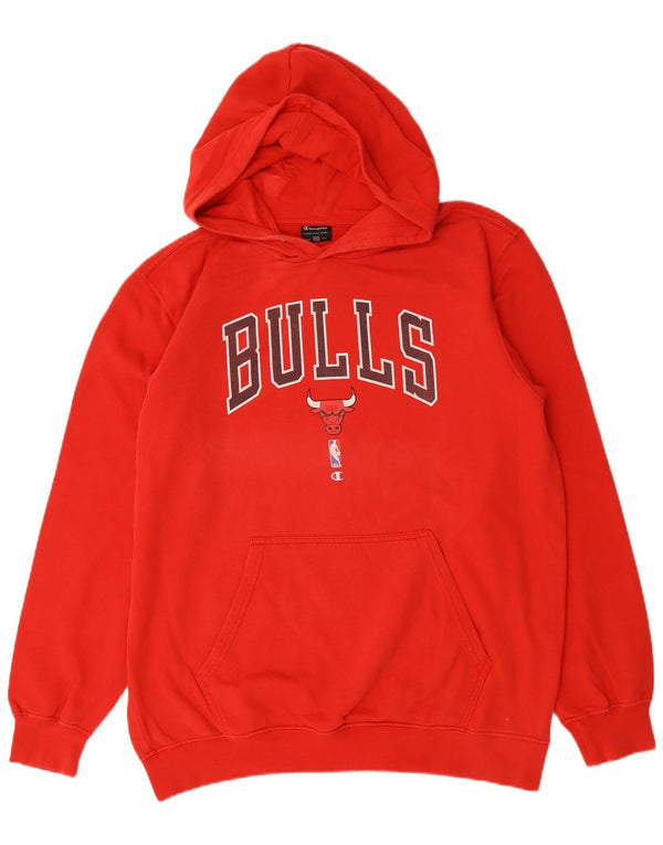 Champion masculino Chicago Bulls moletom com capuz gráfico 2XL algodão vermelho