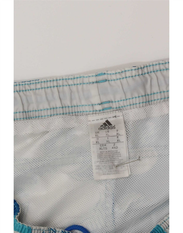 Shorts de natação masculino Adidas XL azul floral poliéster