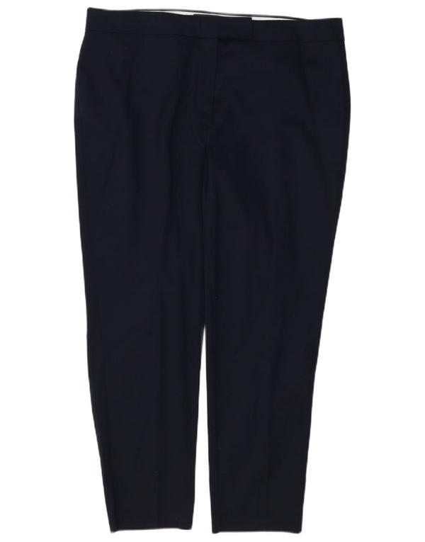 Calça feminina casual justa MARKS & SPENCER Reino Unido 16 grande W36 L26 azul marinho
