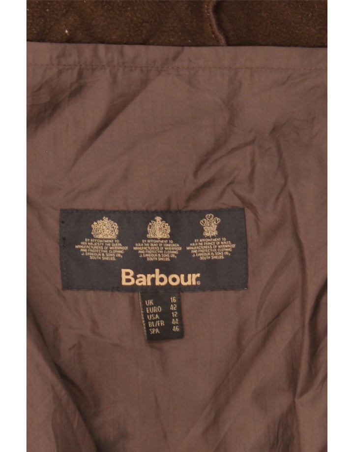 Jaqueta acolchoada feminina Barbour UK 16 grande marrom