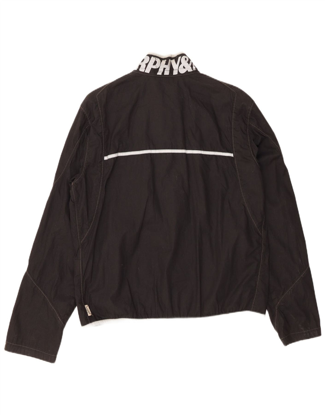 Jaqueta bomber feminina Murphy & Nye UK 18 XL algodão preto