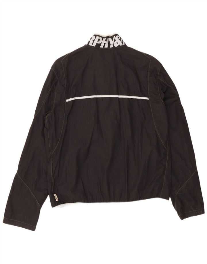 Jaqueta bomber feminina Murphy & Nye UK 18 XL algodão preto