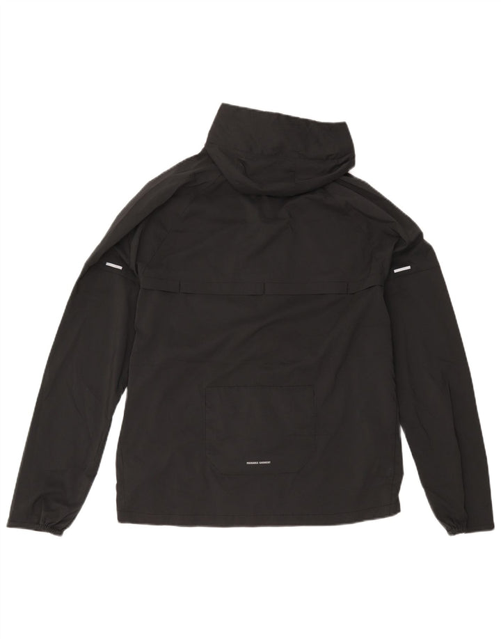 Jaqueta masculina Nike com capuz e jaqueta pequena de poliéster preto