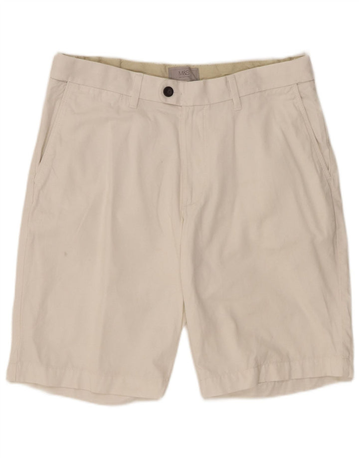 Shorts chino masculino MARKS & SPENCER W34 grande algodão branco