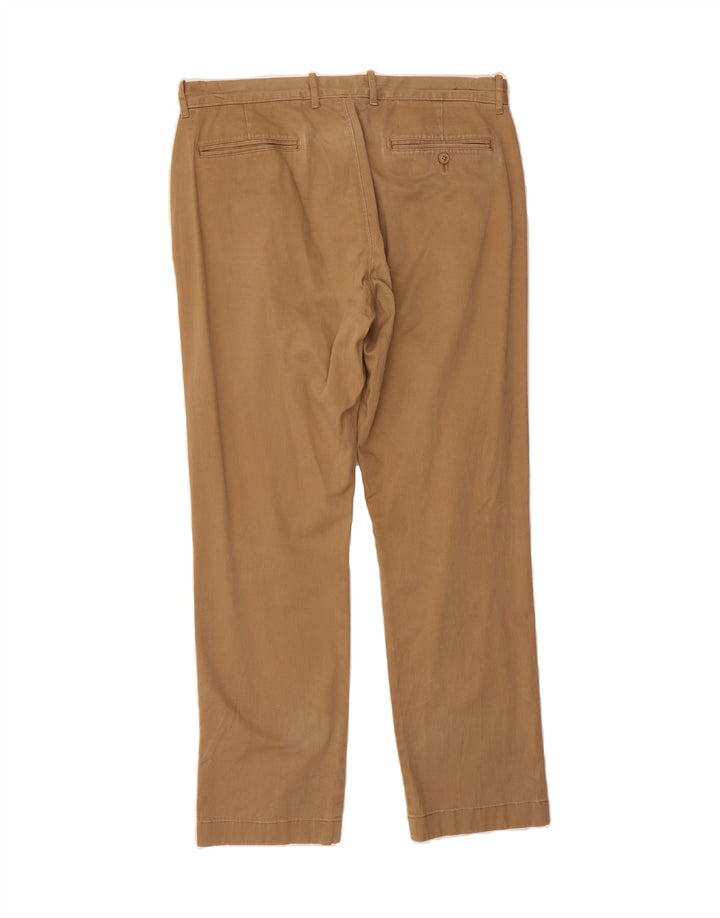 J. CREW Mens Straight Chino Trousers W35 L32 Beige Cotton Vintage J. Crew and Second-Hand J. Crew from Messina Hembry 
