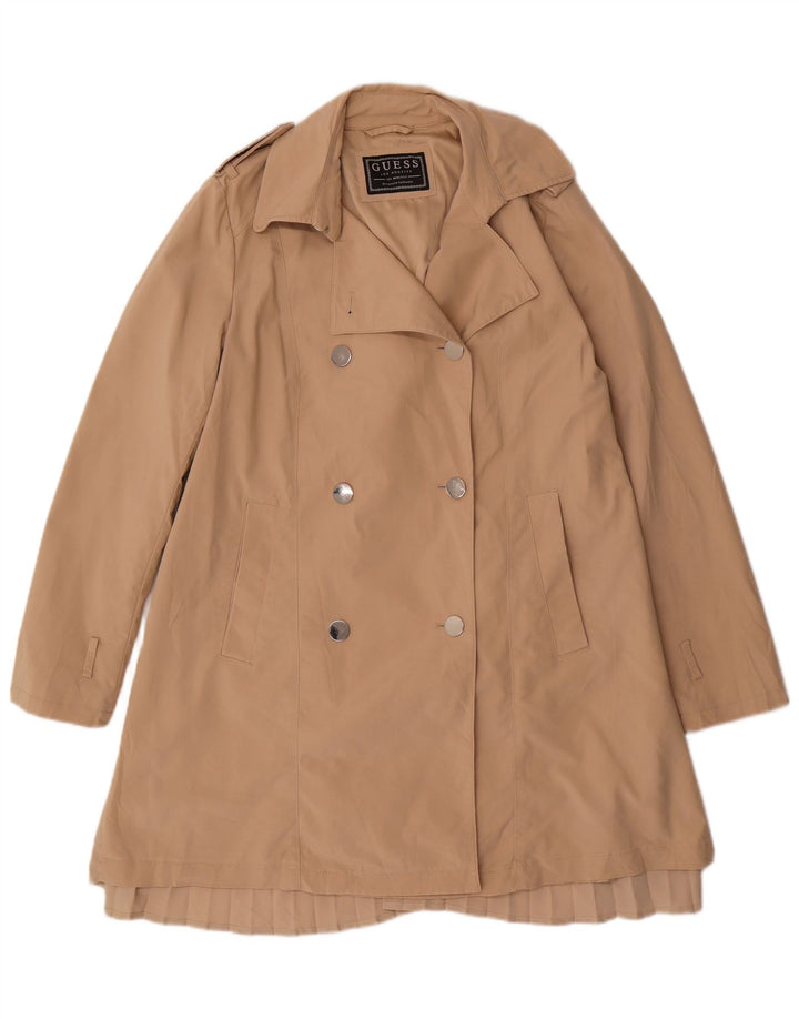 Trench Coat feminino GUESS UK 14 poliéster bege médio