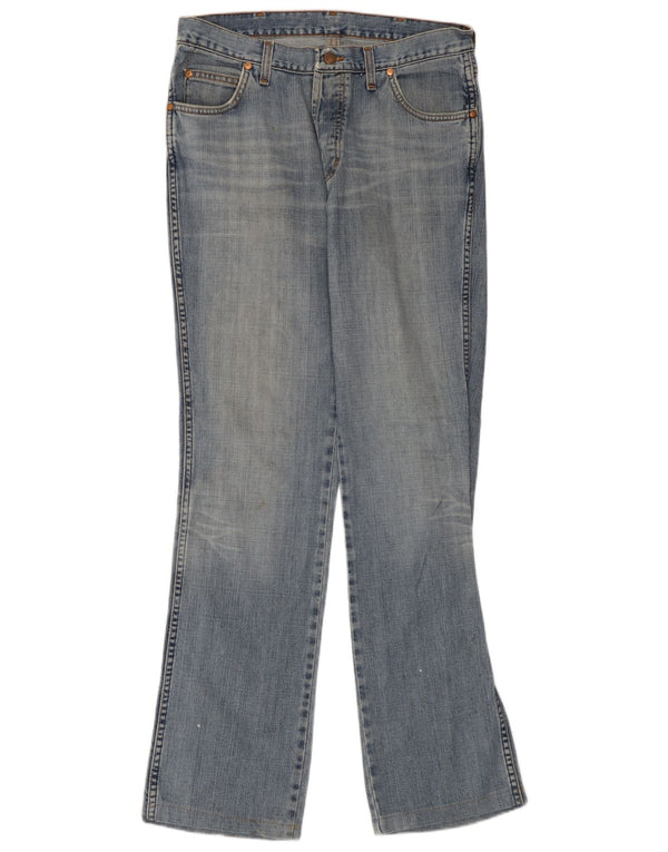 Wrangler Feminino Evolution Straight Jeans W33 L33 Azul Algodão