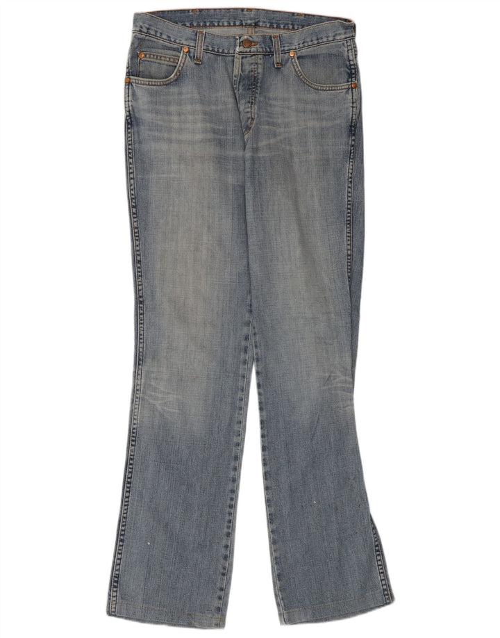 Wrangler Feminino Evolution Straight Jeans W33 L33 Azul Algodão