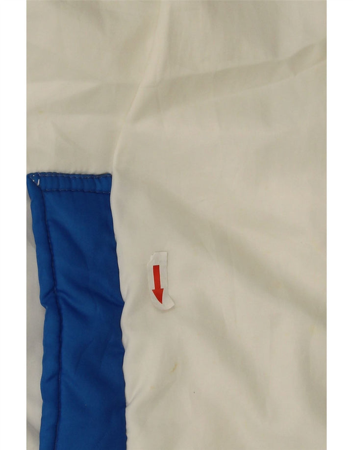 Jaqueta acolchoada masculina vintage UK 42 XL azul colorblock