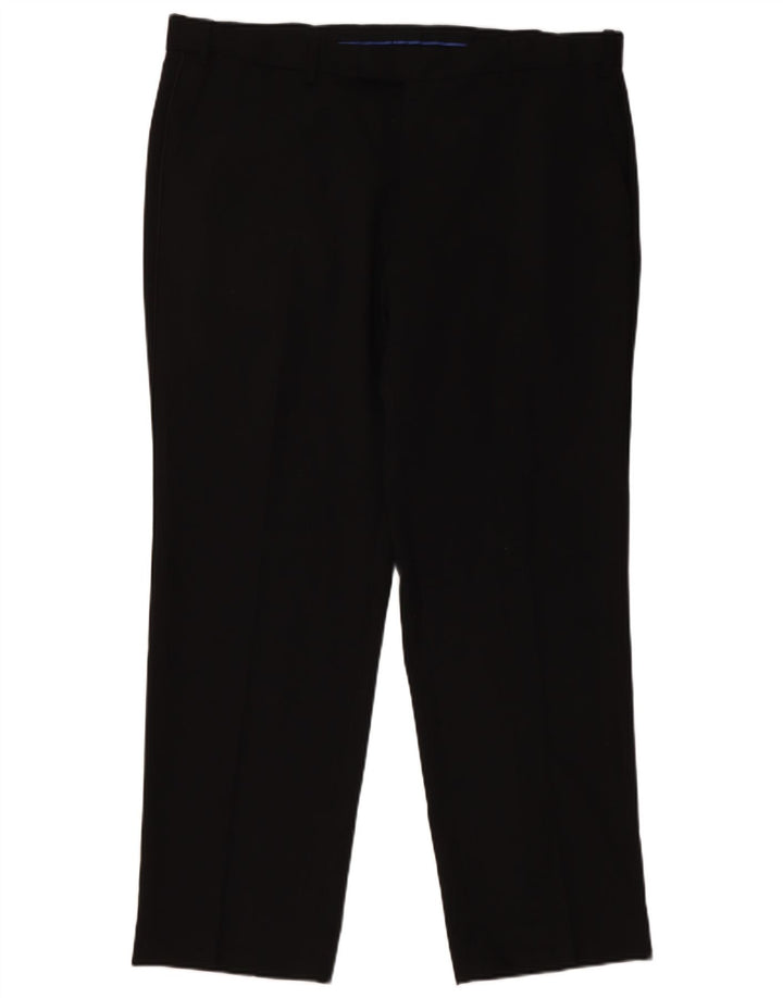 Calça masculina Marks & Spencer reta regular fit W38 L29 lã preta