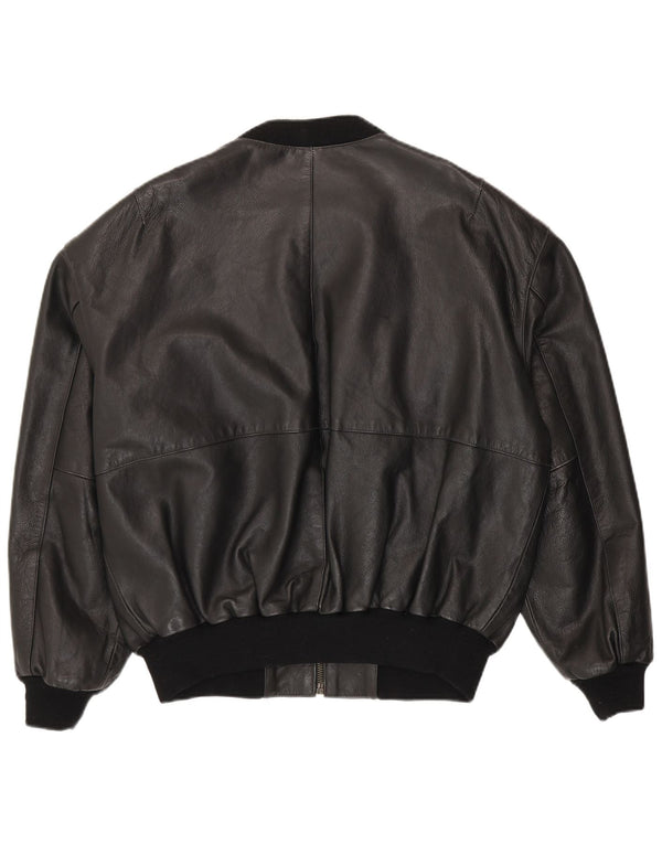 Jaqueta de couro masculina Gipsy UK 40 grande couro preto