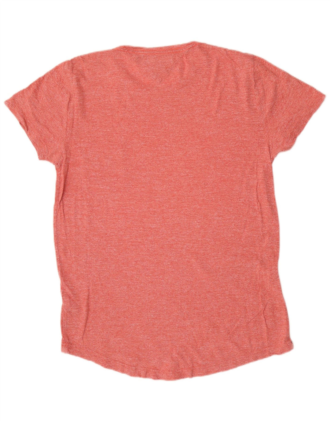 Camiseta masculina Tommy Hilfiger Top médio algodão manchado vermelho