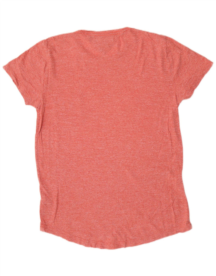 Camiseta masculina Tommy Hilfiger Top médio algodão manchado vermelho