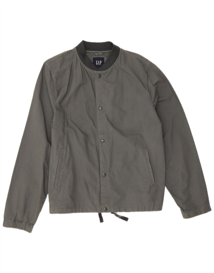 Jaqueta bomber masculina Gap UK 40 grande algodão cinza