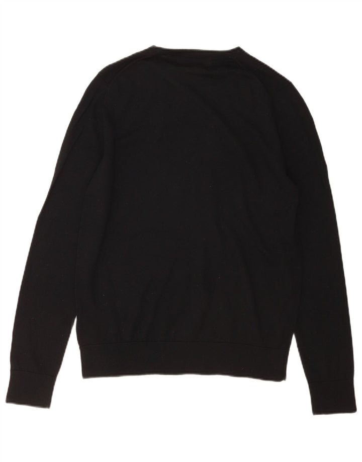 Suéter feminino Marks & Spencer com gola redonda Reino Unido 12 médio preto