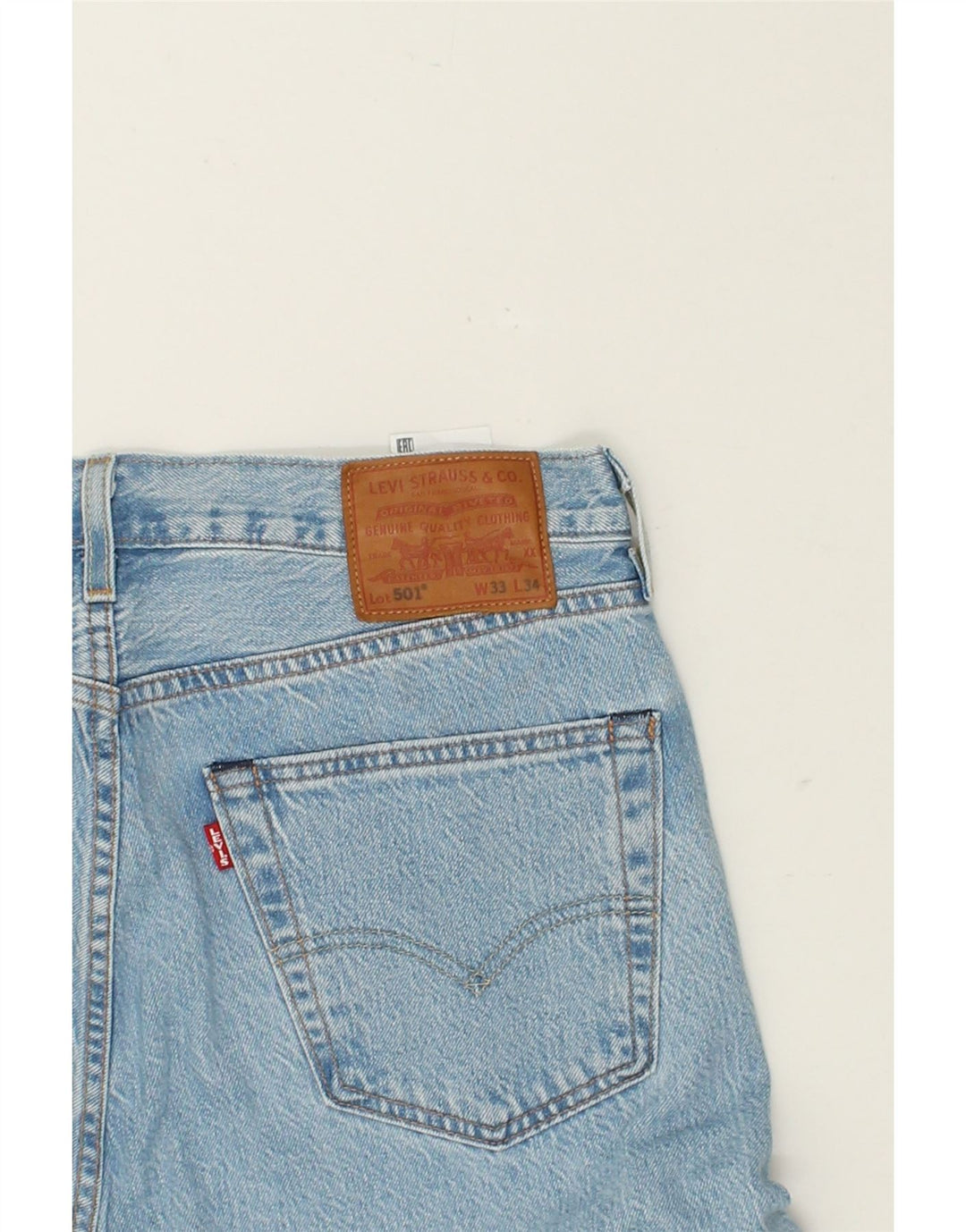 LEVI'S Masculino 504 Straight Jeans W33 L32 Azul Algodão
