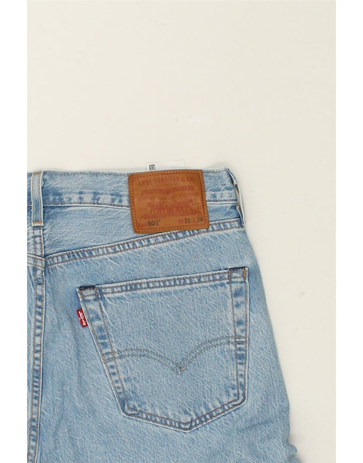 LEVI'S Masculino 504 Straight Jeans W33 L32 Azul Algodão