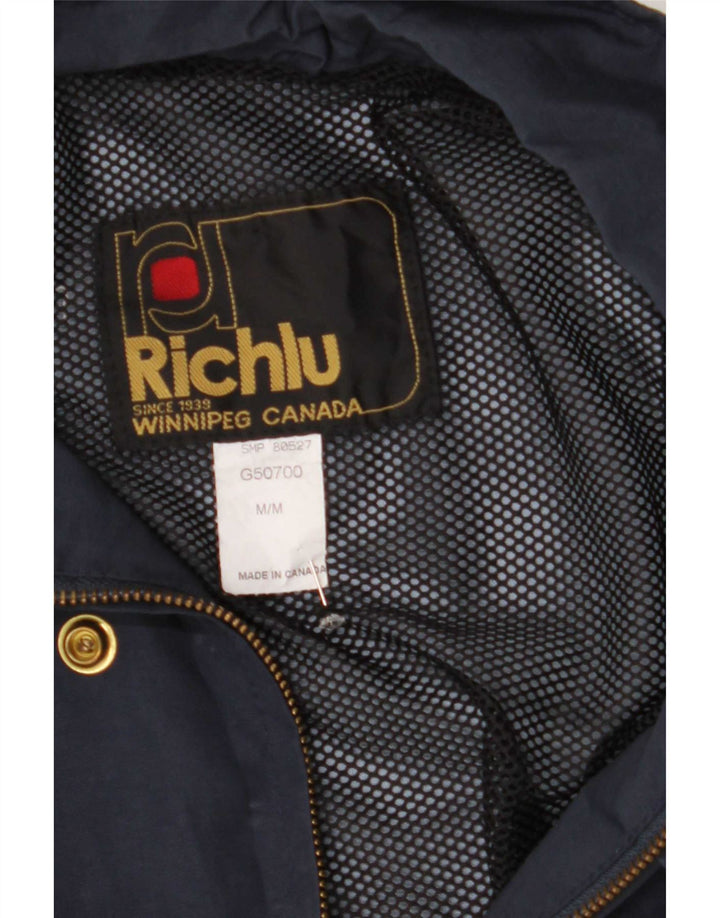 Jaqueta utilitária masculina Richlu UK 38 nylon azul marinho médio