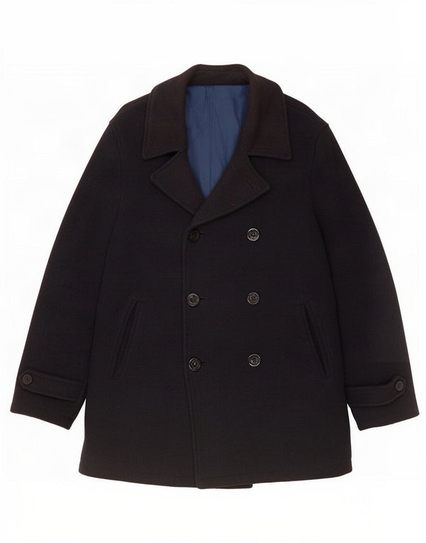 Casaco masculino Marks & Spencer Pea UK 40 grande lã azul marinho