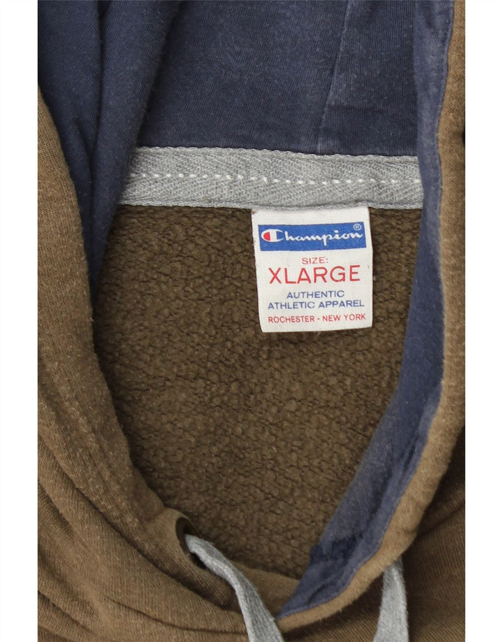 CHAMPION Masculino Rochester Graphic moletom com capuz XL algodão cáqui