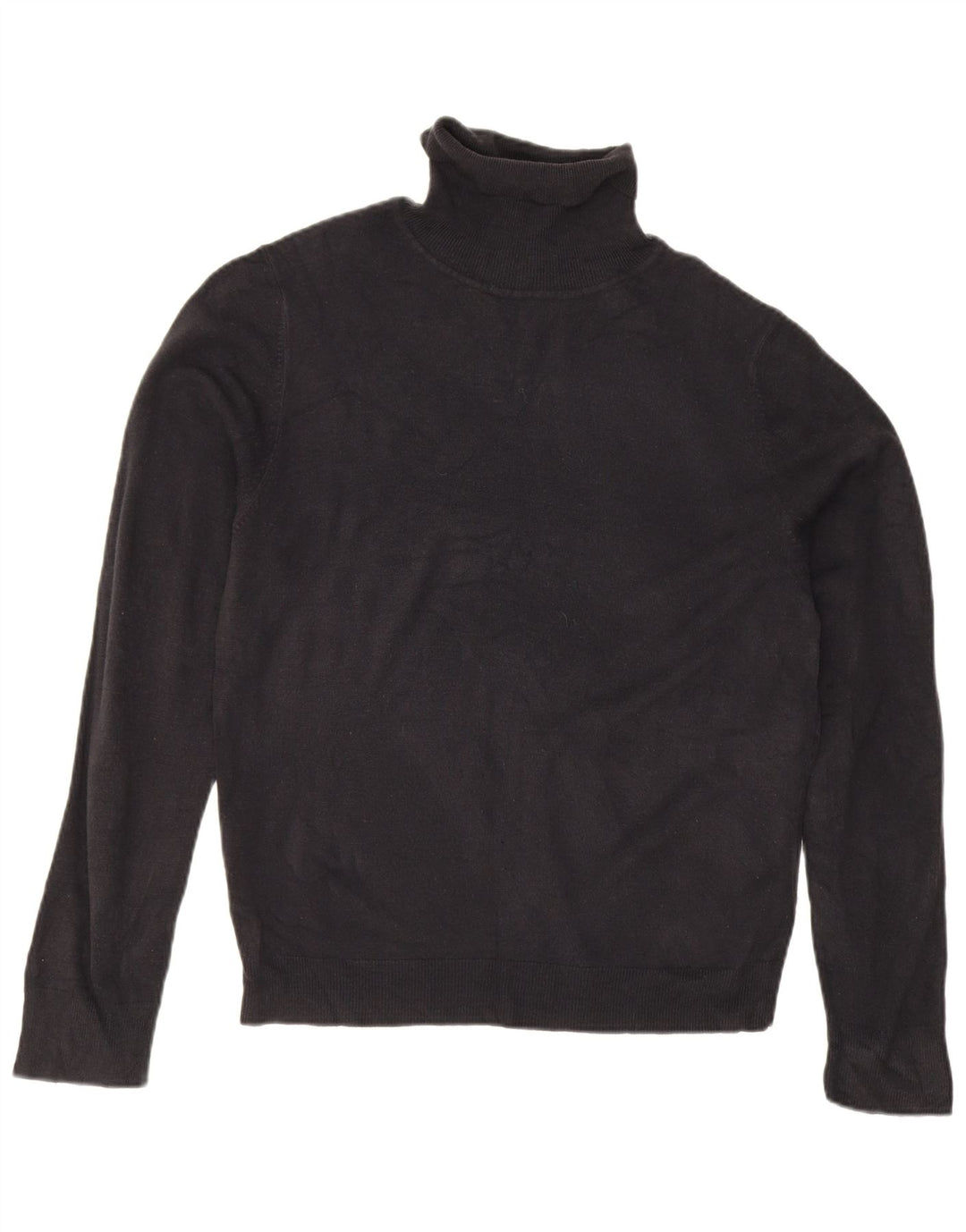 Suéter masculino Marks & Spencer Blue Harbor com gola redonda, preto médio