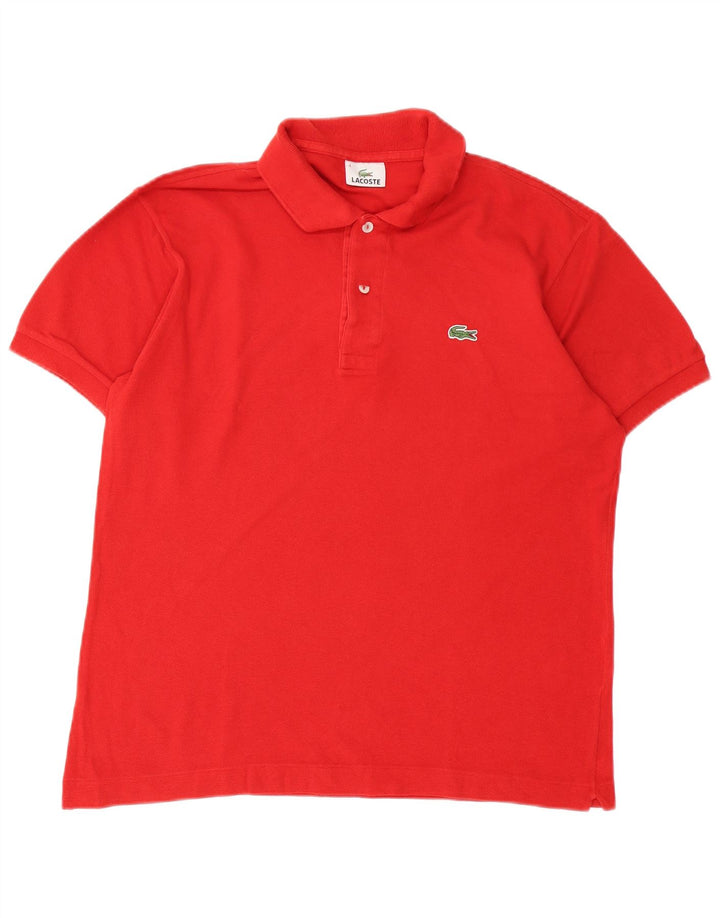 Camisa polo masculina Lacoste tamanho 4 médio algodão vermelho