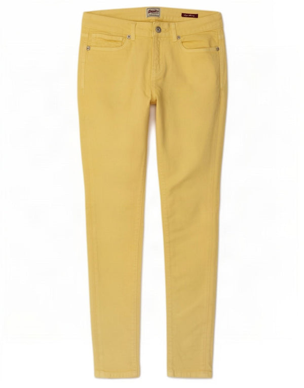 Calça jeans super skinny feminina Superdry W28 L32 amarelo