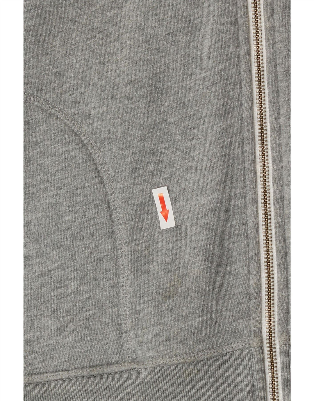 Suéter feminino com capuz e zíper gráfico Jack Wills Reino Unido 12 algodão cinza médio