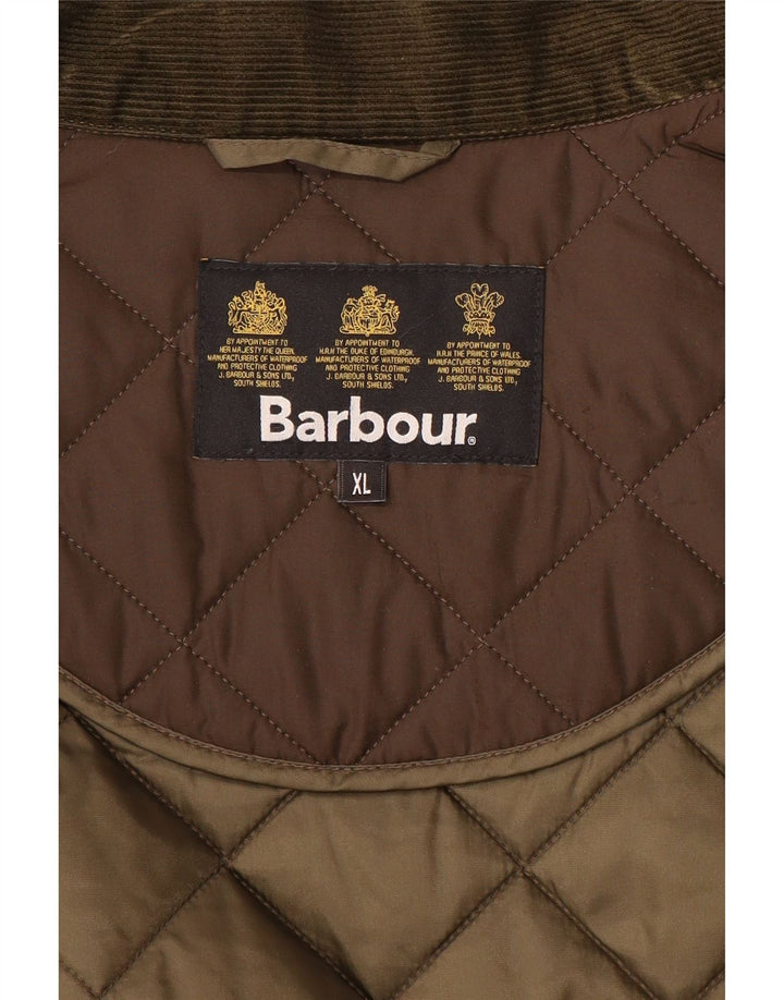 Jaqueta acolchoada masculina BARBOUR UK 42 XL poliéster marrom