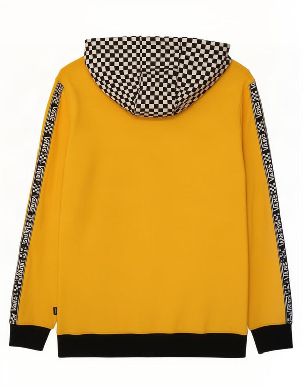 Vans feminino gráfico moletom com capuz UK 16 grande algodão geométrico amarelo