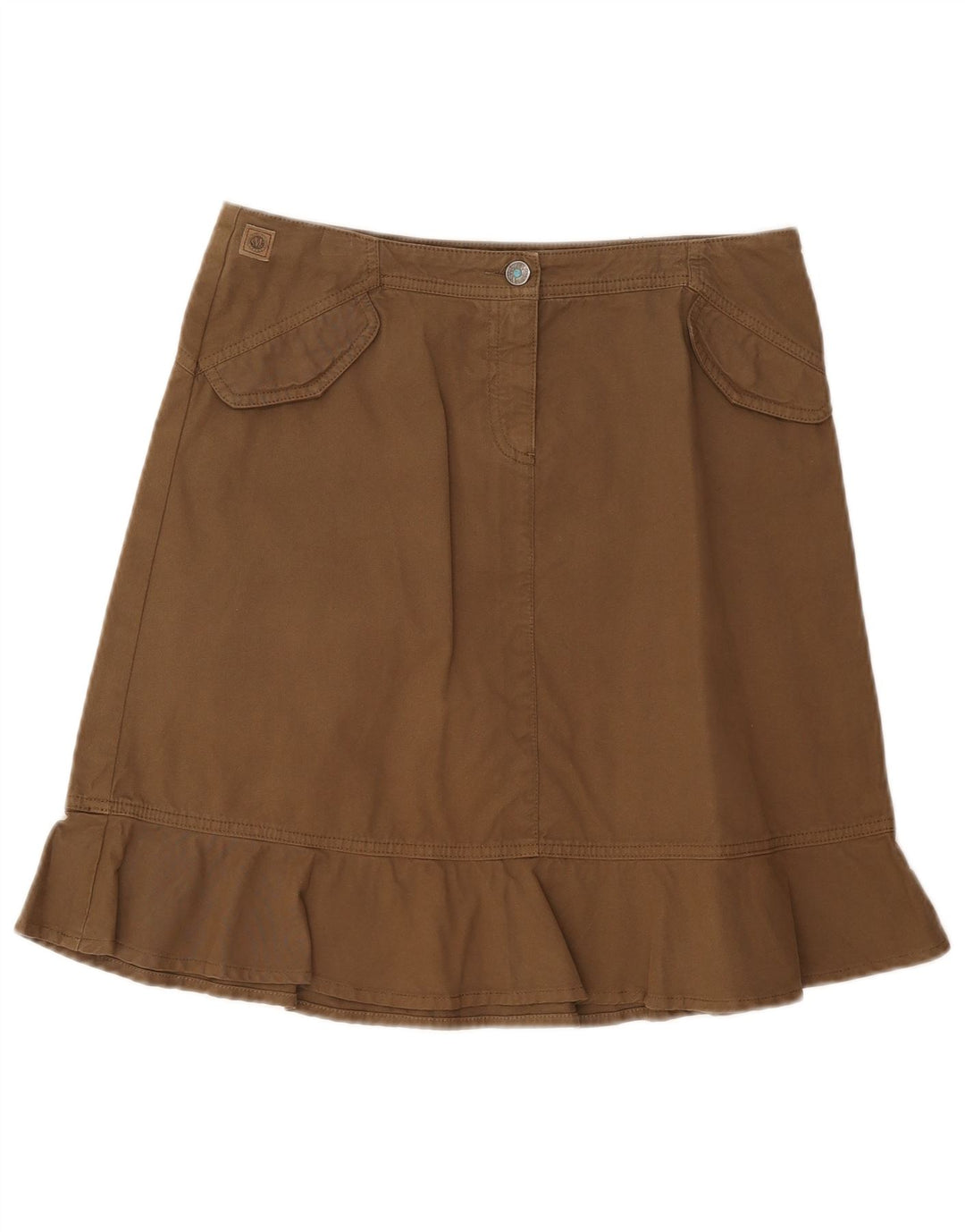Saia midi feminina Marlboro Classics IT 44 médio W32 algodão cáqui