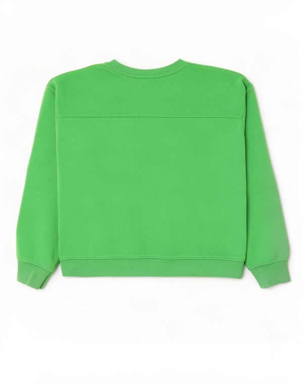 Zara moletom feminino jumper UK 16 grande algodão verde