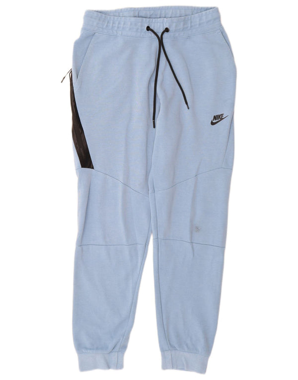 Calça de treino feminina Nike Joggers UK 14 grande azul algodão