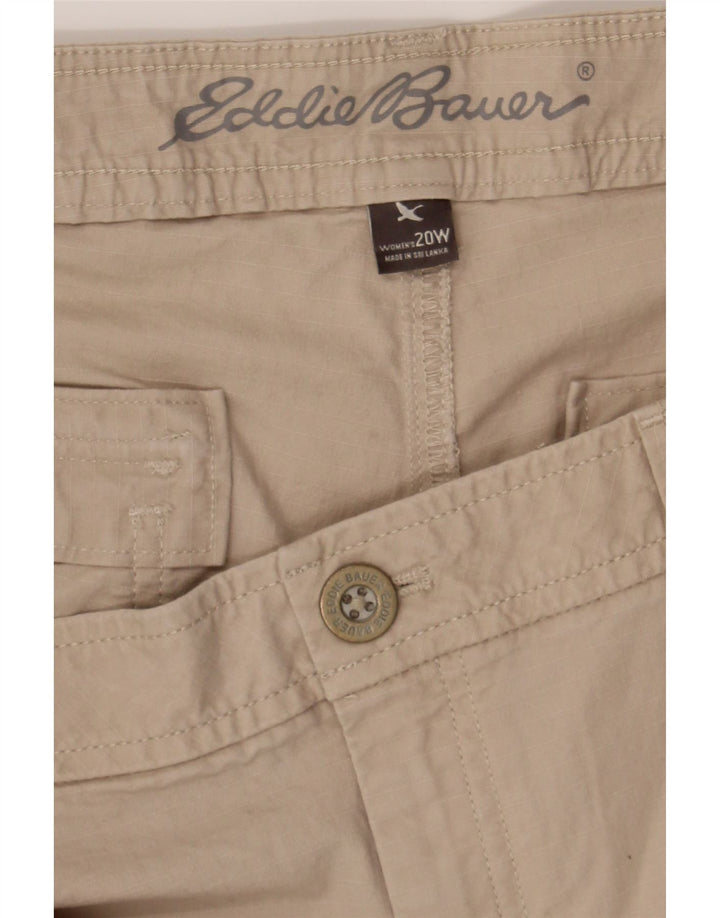 EDDIE BAUER Womens Slim Cargo Cropped Trousers US 20 3XL W40 L25 Beige Vintage Eddie Bauer and Second-Hand Eddie Bauer from Messina Hembry 