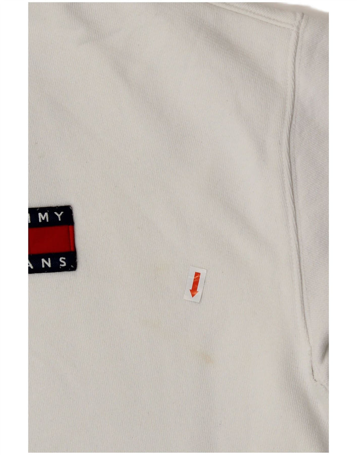 TOMMY HILFIGER moletom com capuz masculino XS algodão branco