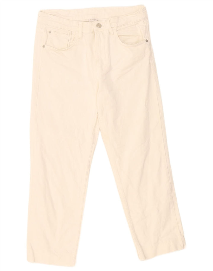 Calça jeans feminina Massimo Dutti EU 40 médio W30 L24 branco